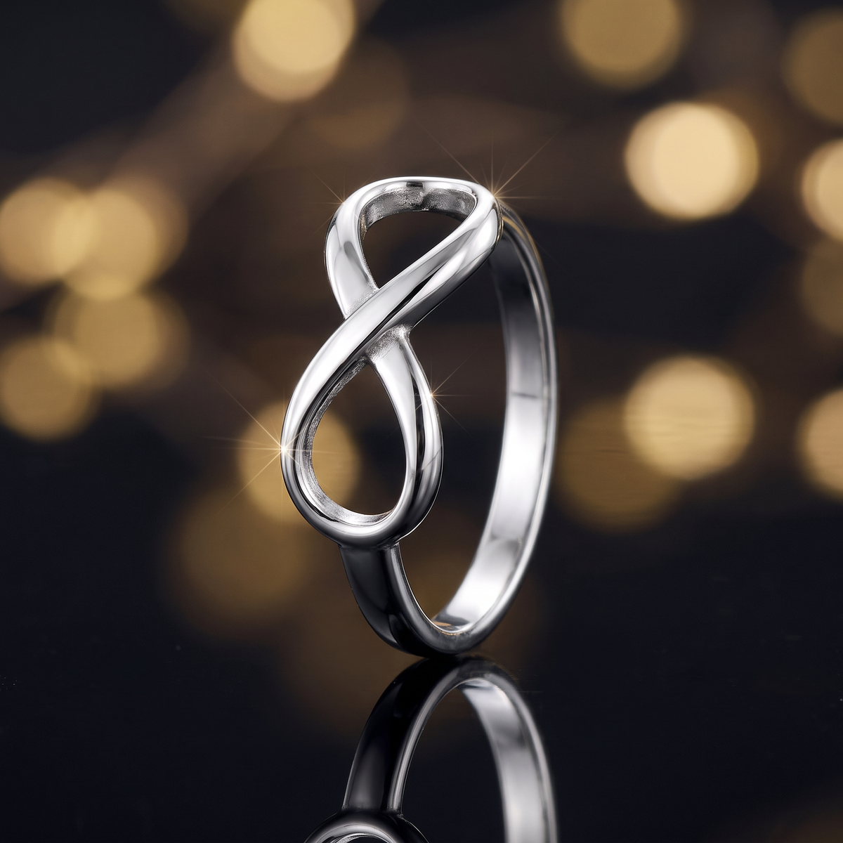 Sterling Silver 2.5mm Infinity Symbol Promise Ring for Women life4