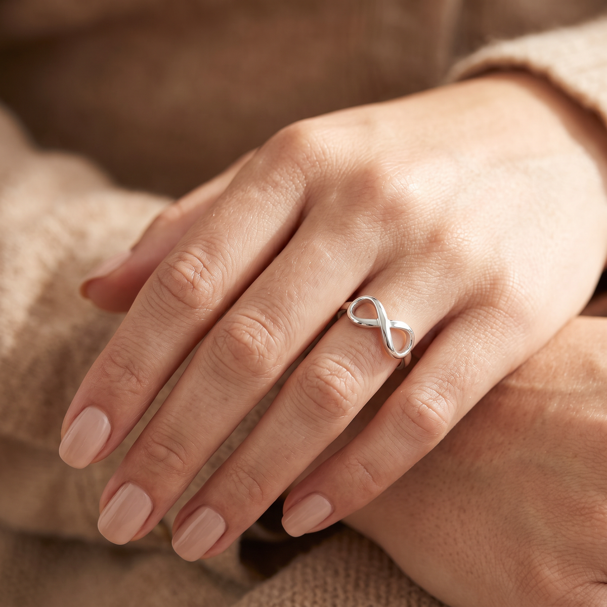 Sterling Silver 2.5mm Infinity Symbol Promise Ring for Women model