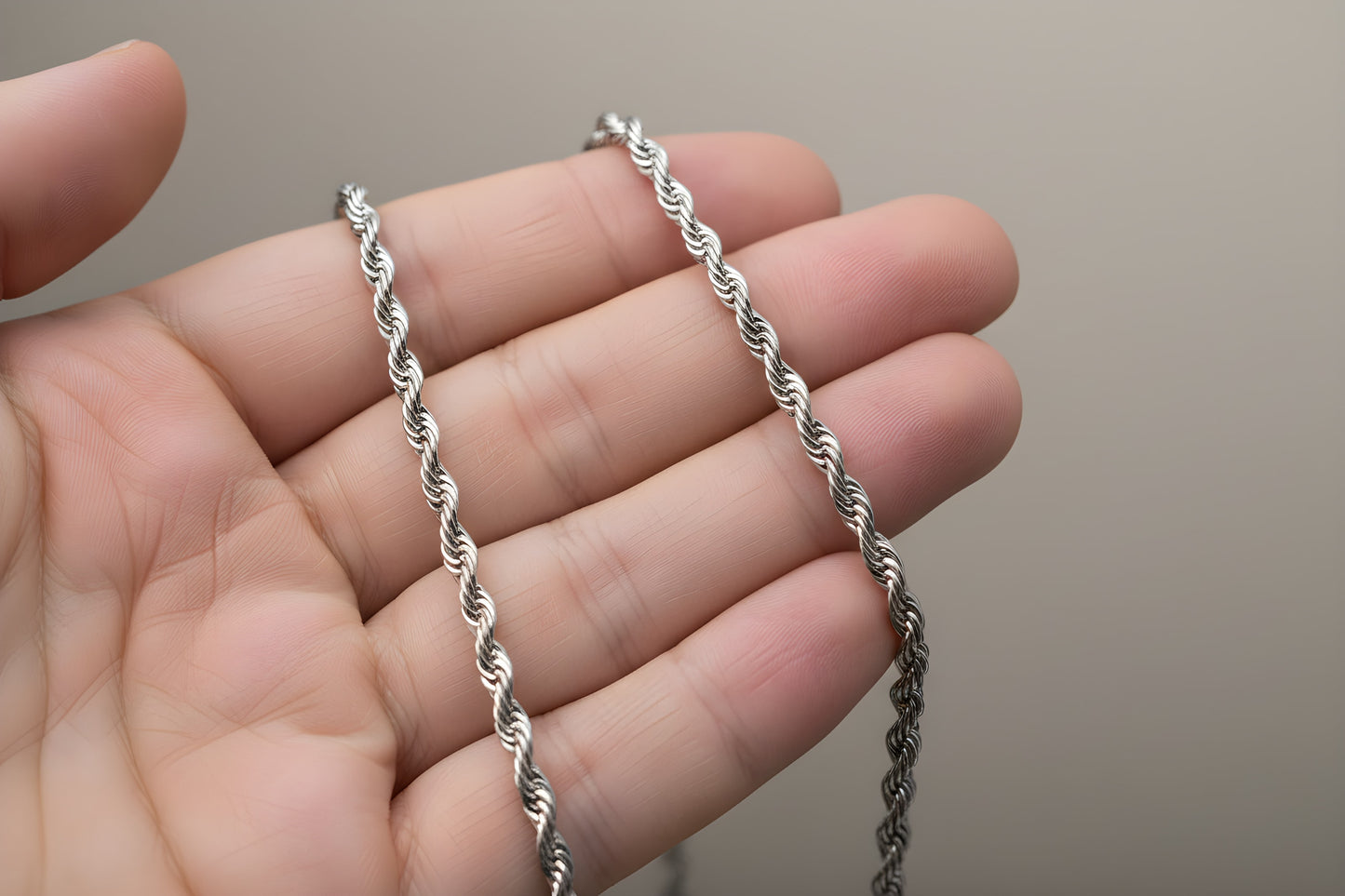 Stainless Steel Men's Thick Rope Chain Necklace - 4.0MM (Available in 16" - 36"