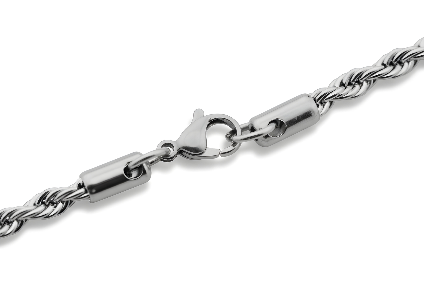 Stainless Steel Men's Thick Rope Chain Necklace - 4.0MM (Available in 16" - 36"