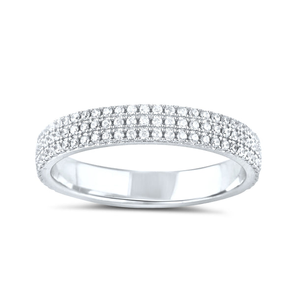 Sterling Silver Simulated Diamond Eternity Ring