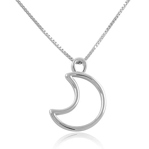 Sterling Silver Crescent Moon Necklace