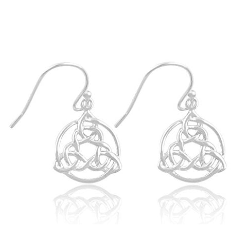 Sterling Silver Celtic Triquetra Dangle Earrings