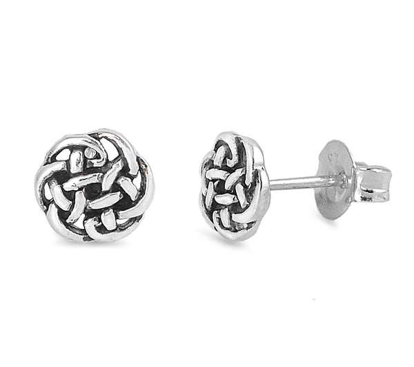 Sterling Silver Celtic Knot Stud Earrings - 5mm