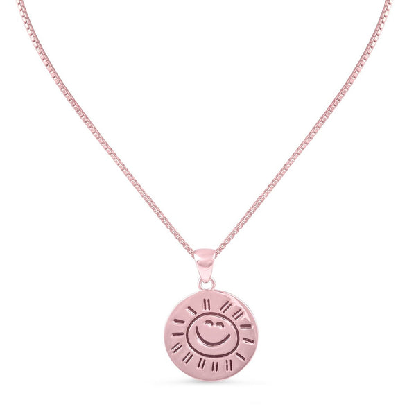 Sterling Silver "You are my Sunshine my only Sunshine" Necklace Small (18" chain included) - SilverCloseOut - 3