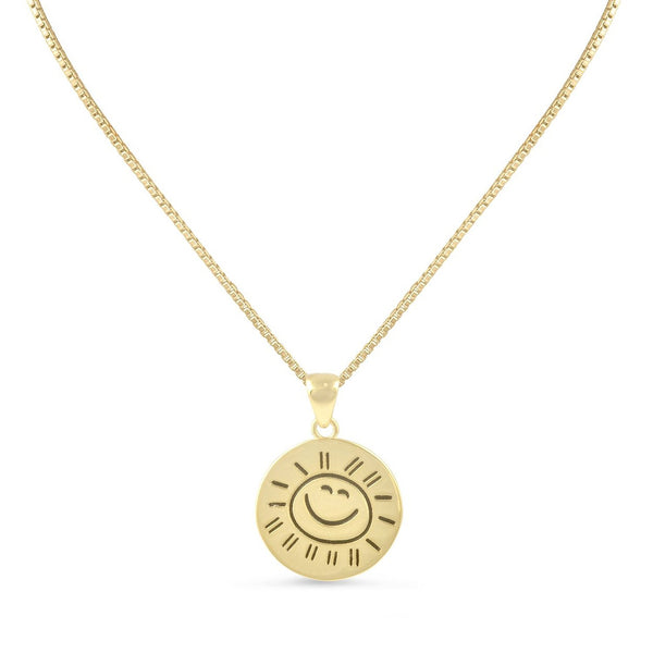 Sterling Silver "You are my Sunshine my only Sunshine" Necklace Small (18" chain included) - SilverCloseOut - 5