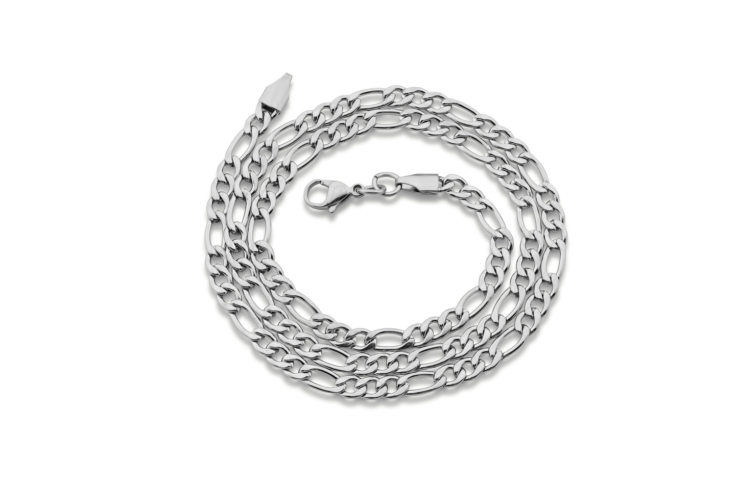 Stainless Steel Unisex Thick Figaro Chain 4.5mm Available in 16 to 30 inch Lengths