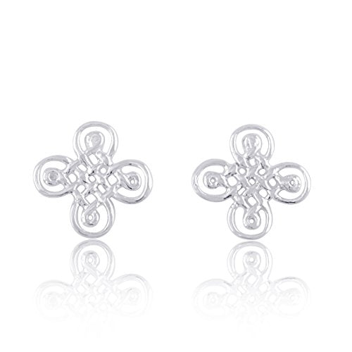 Sterling Silver Celtic Knot Stud Earrings - 11mm