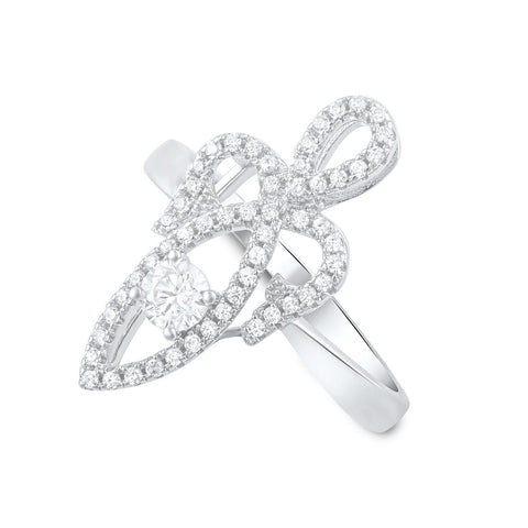 Sterling Silver Cz Sacred Feminine Ring - SilverCloseOut - 1