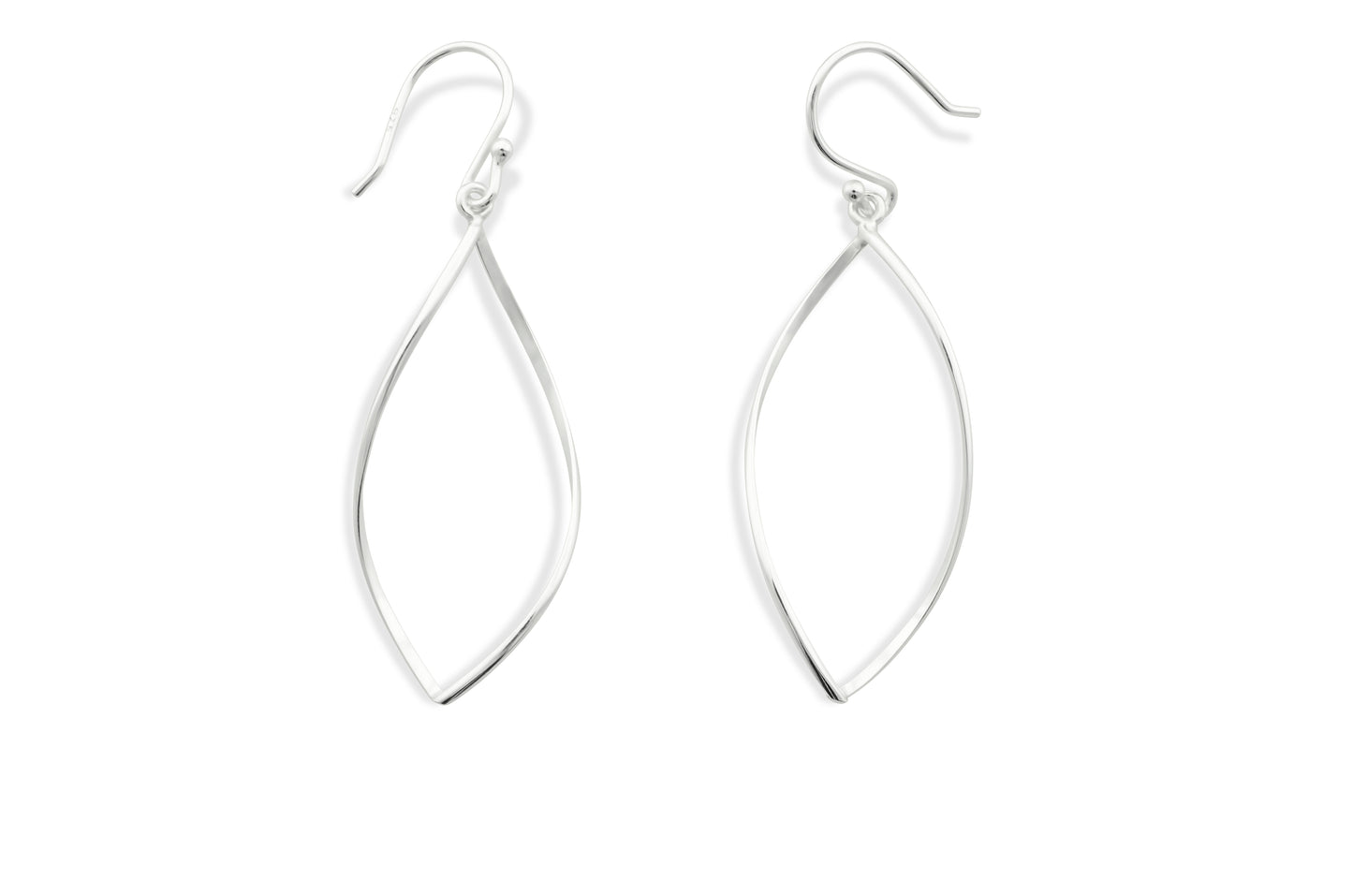 Sterling Silver Twisted Drop Earrings
