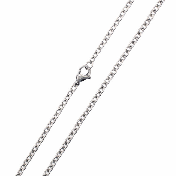SilverCloseOut Stainless Steel Cable Chain Necklace 3.1MM 16"-36"