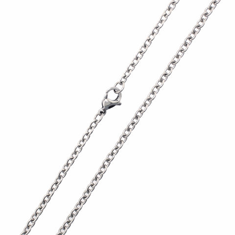 Stainless Steel Unisex Durable Everyday Cable Chain Necklace 3.1MM 16-36 Inch Lengths