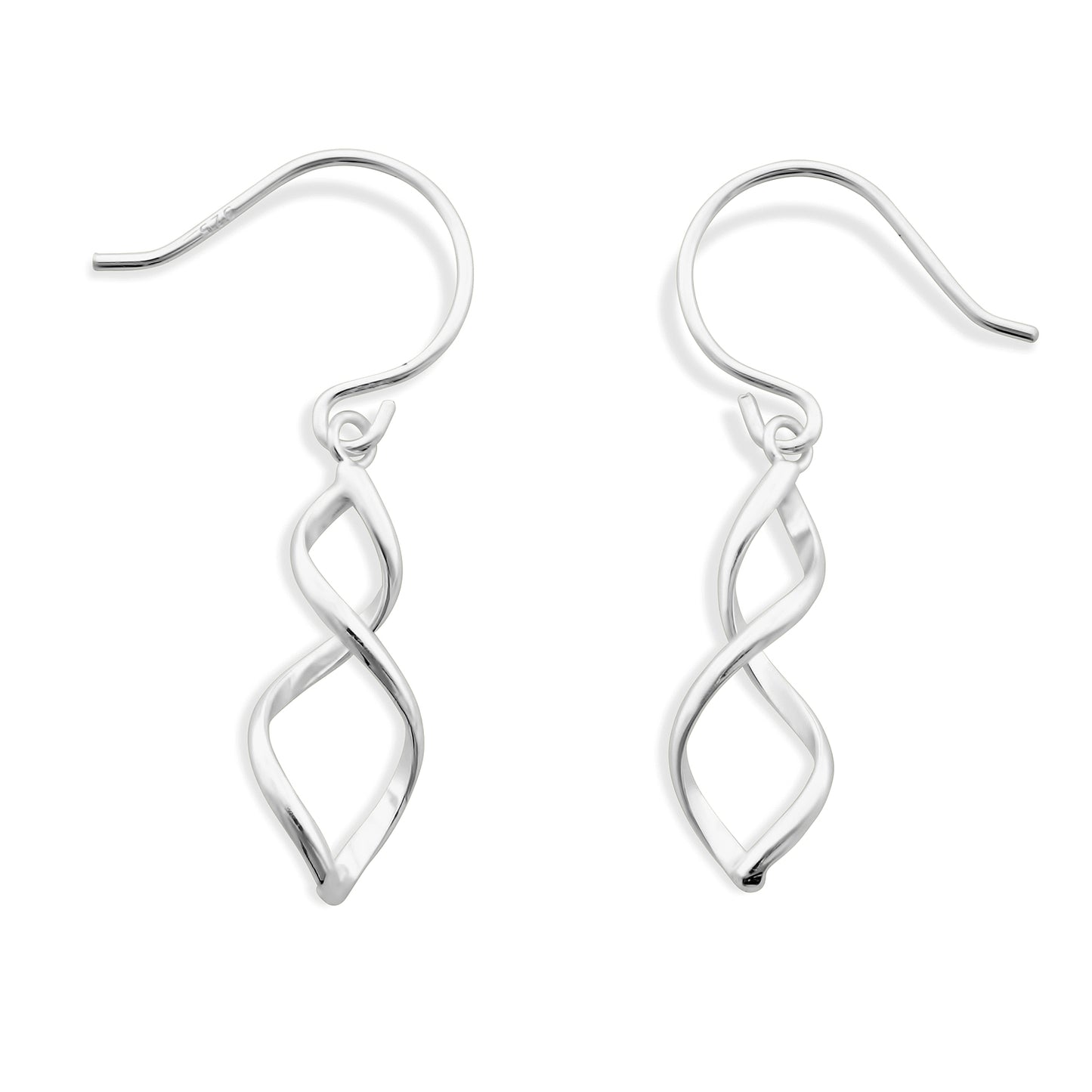 Sterling Silver Twisted Drop Dangle Earrings