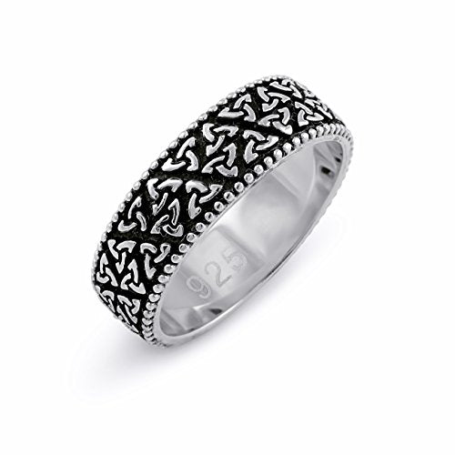 Sterling Silver Celtic Triquetra Eternity Ring