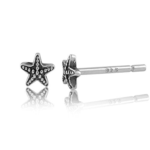 Sterling Silver Tiny Starfish Stud Earrings