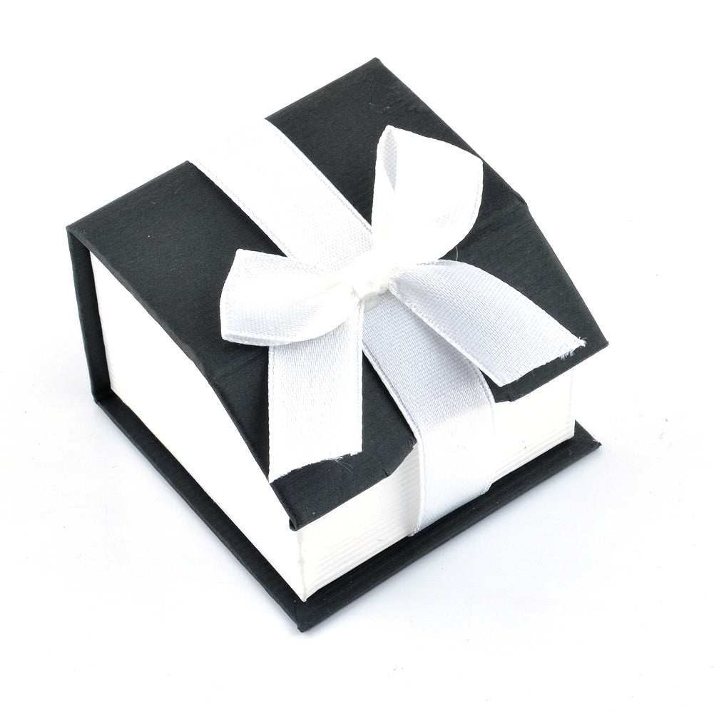 White Gold Over Sterling Silver Cz Small Bar Stud Earrings