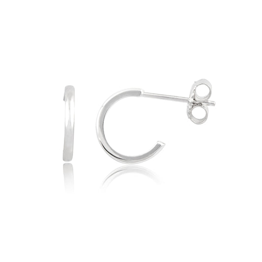 Sterling Silver Small Huggie Earrings- 11mm