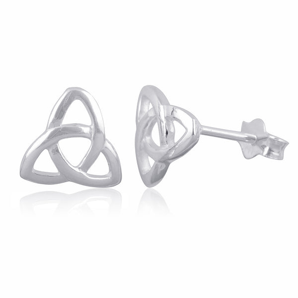 Sterling Silver Celtic Triquetra Stud Earrings