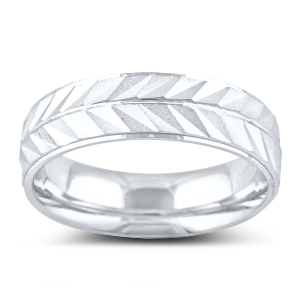 Sterling Silver Split Arrow Wedding Band - SilverCloseOut - 2