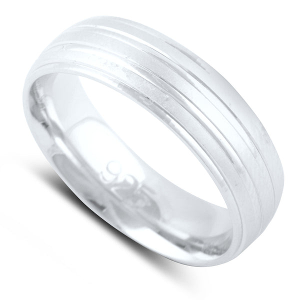 Sterling Silver Split Row Wedding Band - SilverCloseOut - 2