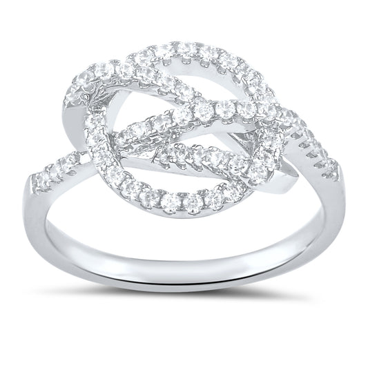 Sterling Silver Simulated Diamond Dream Catcher Ring - SilverCloseOut - 2