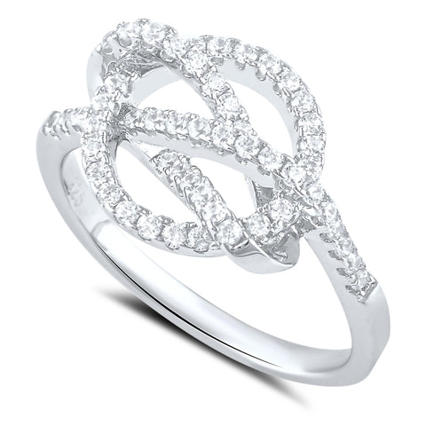 Sterling Silver Simulated Diamond Dream Catcher Ring - SilverCloseOut - 1