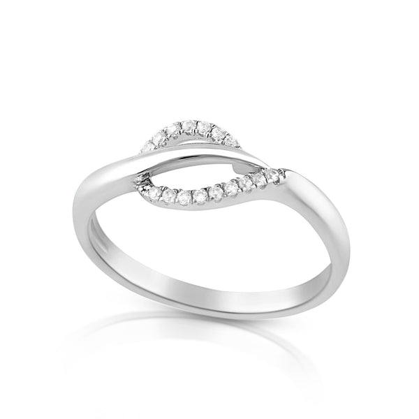 Sterling Silver Cz Delicate Leaf Ring - SilverCloseOut - 2