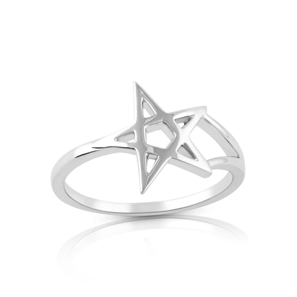 Sterling Silver Pentagram Star Ring - SilverCloseOut - 2