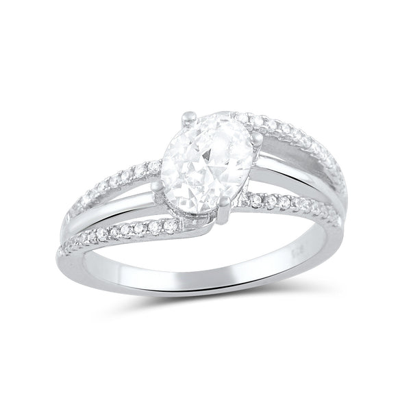 Sterling Silver Cz Fancy Bypass Ring - SilverCloseOut - 2