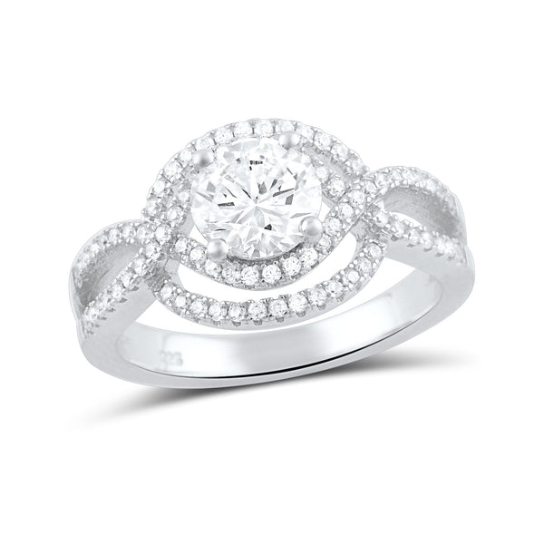 Sterling Silver Cz Fancy Solitaire Ring - SilverCloseOut - 3