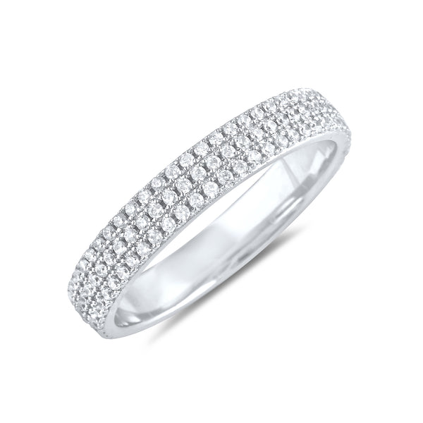 Sterling Silver Simulated Diamond Eternity Ring