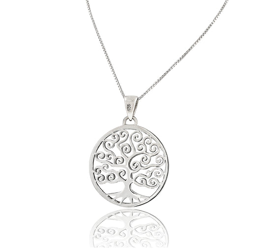 Sterling Silver Big Celtic Tree of Life Necklace