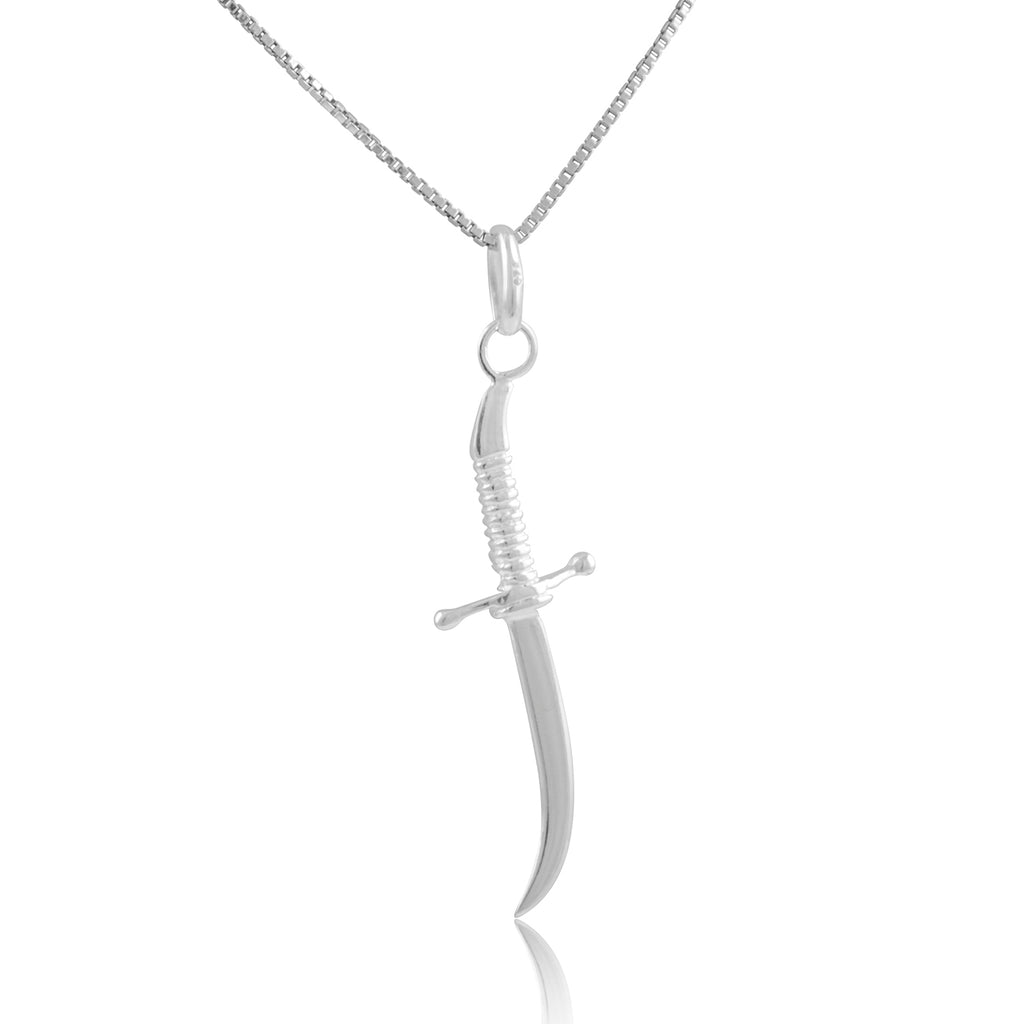 Sterling Silver Shamshir sword Necklace