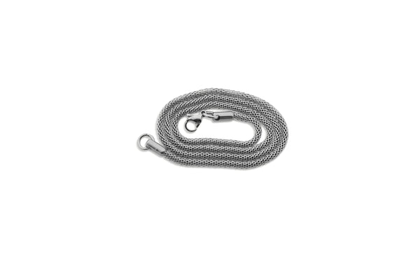 Stainless Steel Snake Skin Mesh Chain Necklace- 2.4MM (16" - 30")