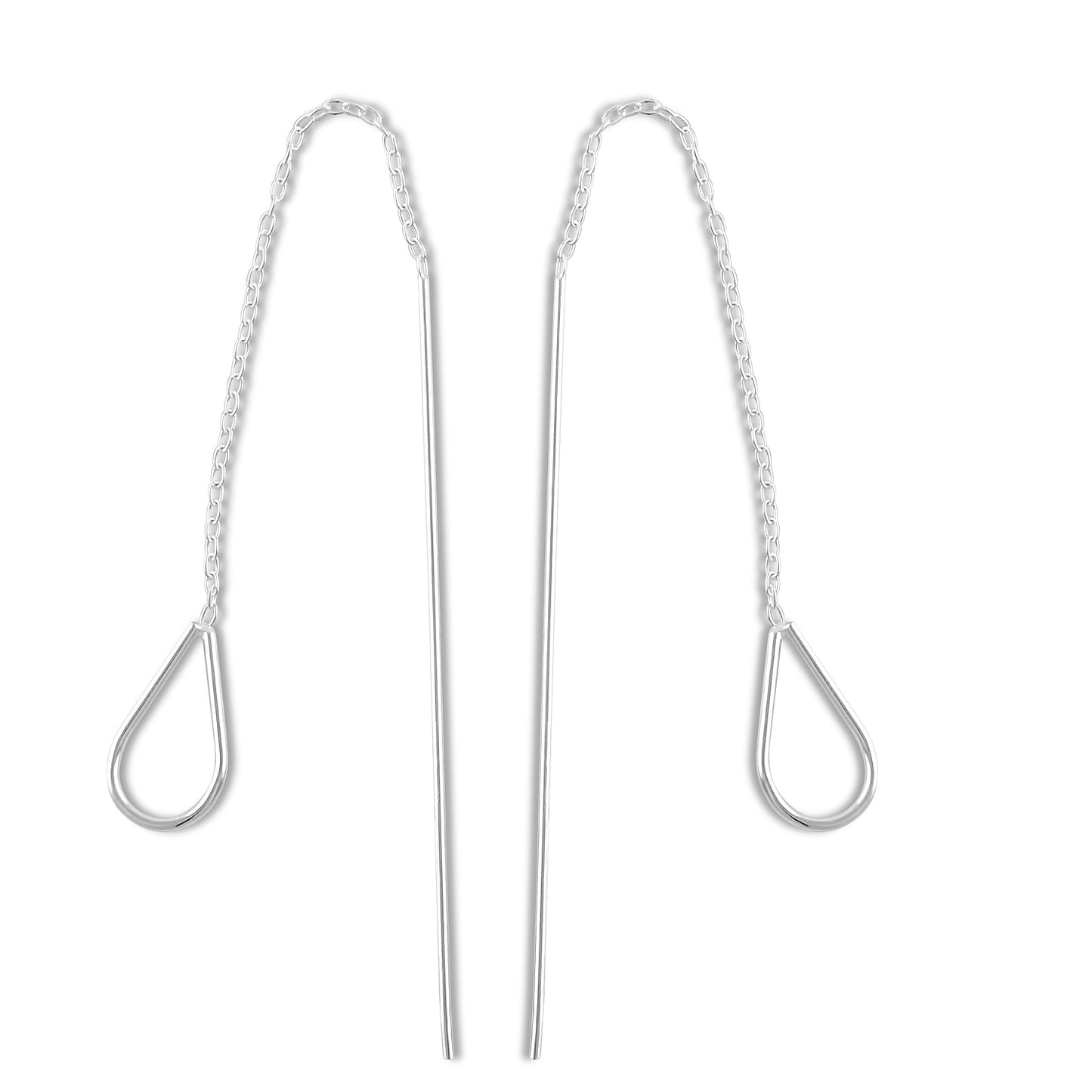 Sterling Silver Drop Threader Earrings